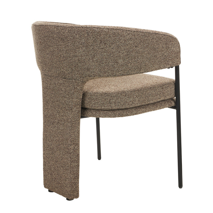 Lorvain Fabric Dining Chair - Cobble Chocolate (Set of 2)
