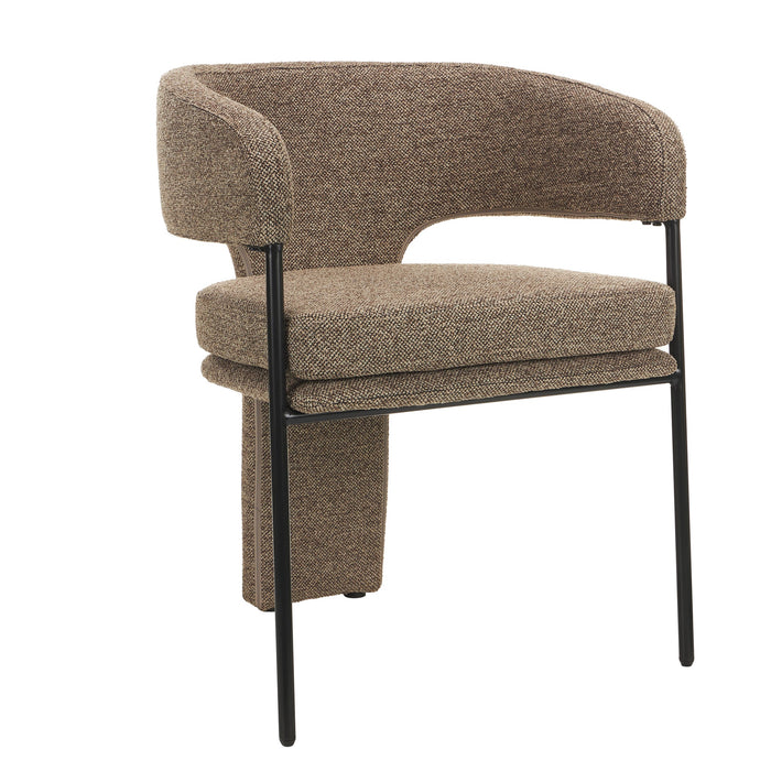 Lorvain Fabric Dining Chair - Cobble Chocolate (Set of 2)