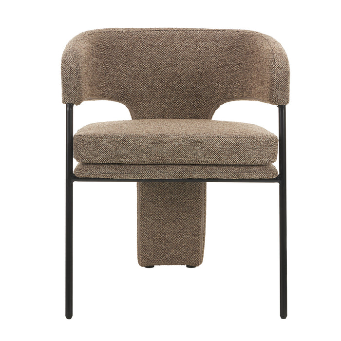 Lorvain Fabric Dining Chair - Cobble Chocolate (Set of 2)