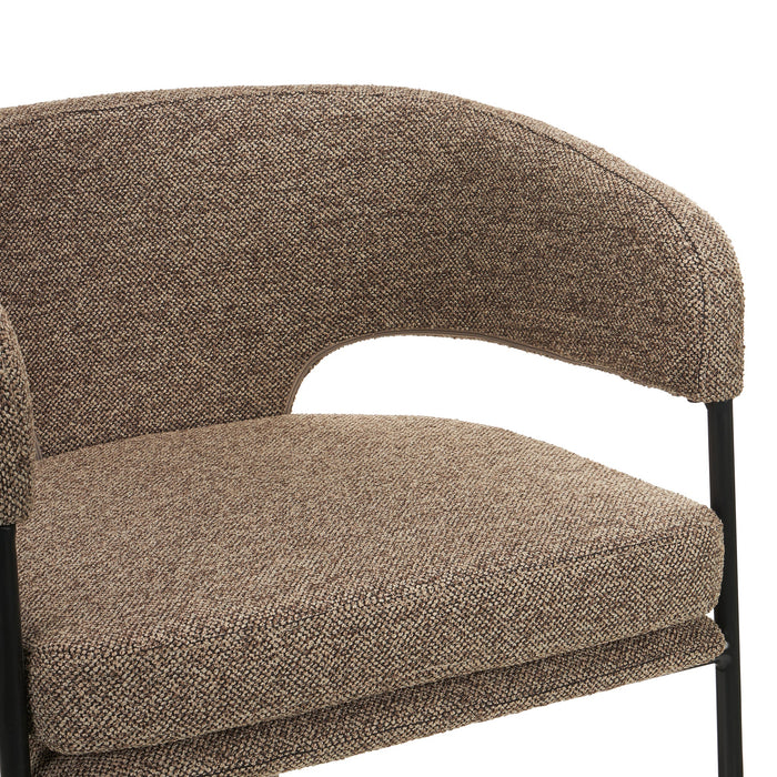 Lorvain Fabric Dining Chair - Cobble Chocolate (Set of 2)
