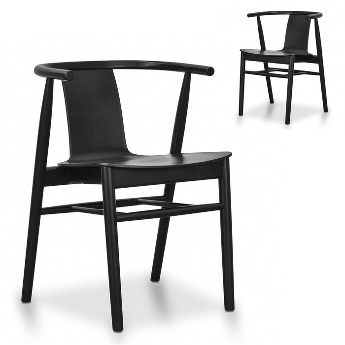 CDC673-SD Dining Chair - Black Shell - Black Seat (Set of 2)