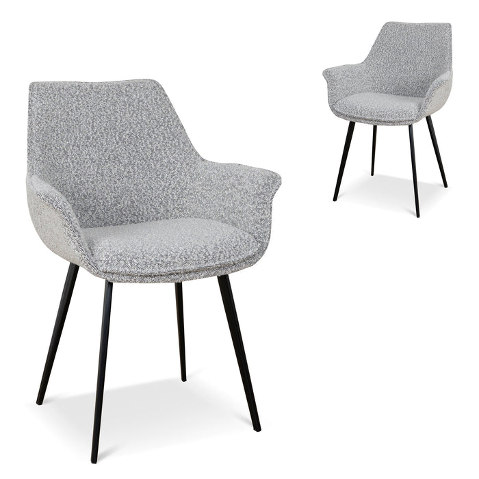 Nola Dining Chair - Moonlit Pepper Boucle (Set of 2)