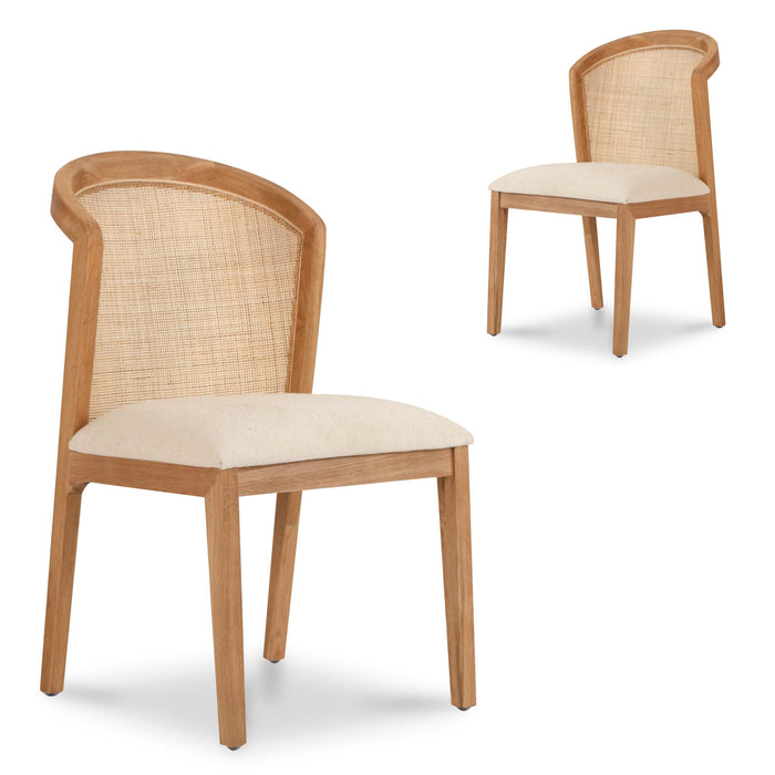 CDC8008-LJ Fabric Dining Chair - Light Beige (Set of 2)