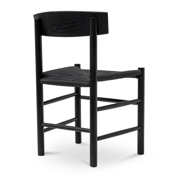 CDC8014-OW Rattan Dining Chair - Full Black (Set of 2)