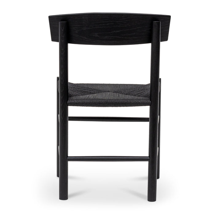 CDC8014-OW Rattan Dining Chair - Full Black (Set of 2)