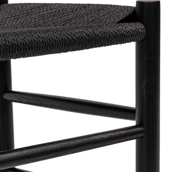 CDC8014-OW Rattan Dining Chair - Full Black (Set of 2)