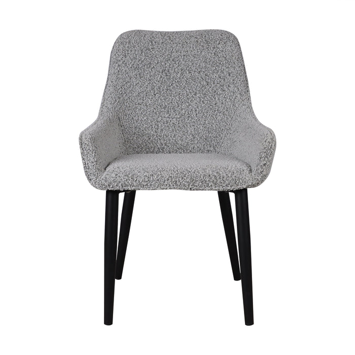 CDC8044-ST Dining Chair - Pepper Boucle in Black Legs (Set of 2)