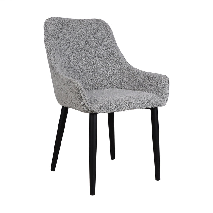 CDC8044-ST Dining Chair - Pepper Boucle in Black Legs (Set of 2)