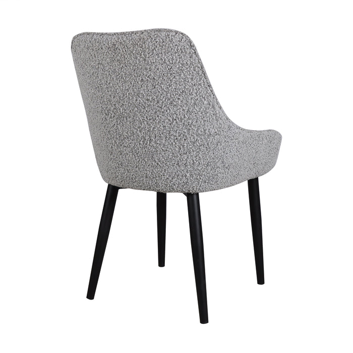 CDC8044-ST Dining Chair - Pepper Boucle in Black Legs (Set of 2)