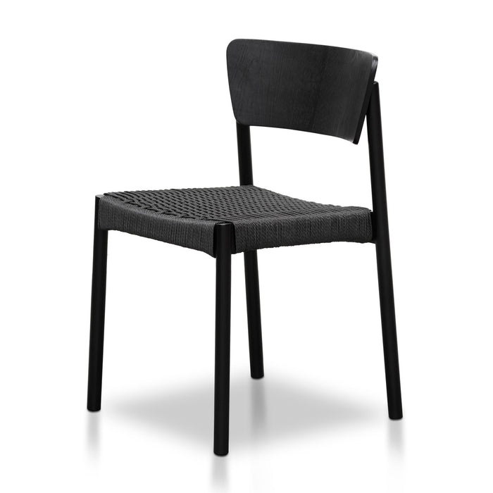 CDC8151-SD Rope Seat Dining Chair - Black (Set of 2)