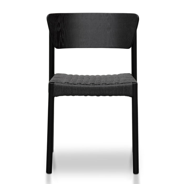 CDC8151-SD Rope Seat Dining Chair - Black (Set of 2)