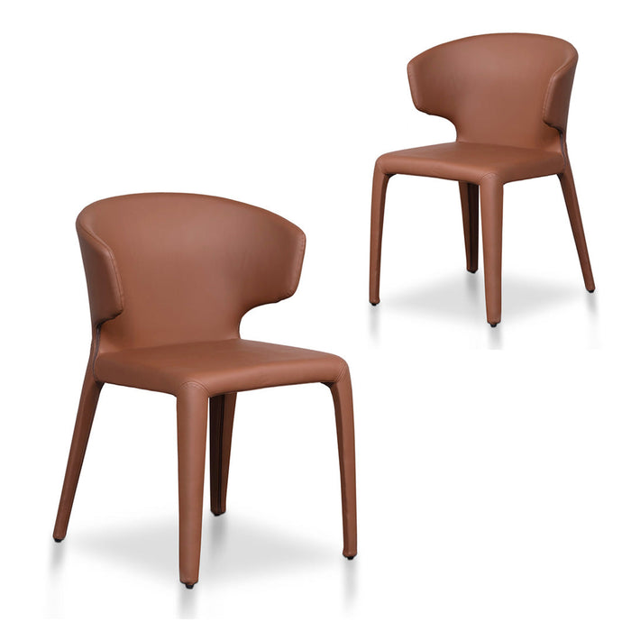 CDC8337-FH - Dining Chair - Brown (Set of 2)