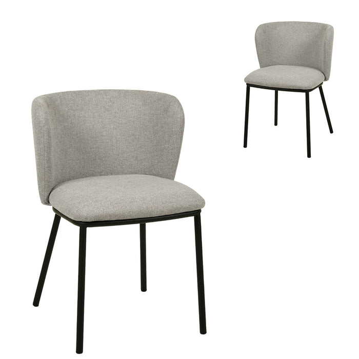 CDC8419-FH Fabric Dining Chair - Coastal Light Grey (Set of 2)