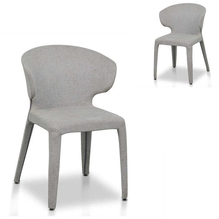 CDC8420-FH Fabric Dining Chair - Coastal Light Grey (Set of 2)