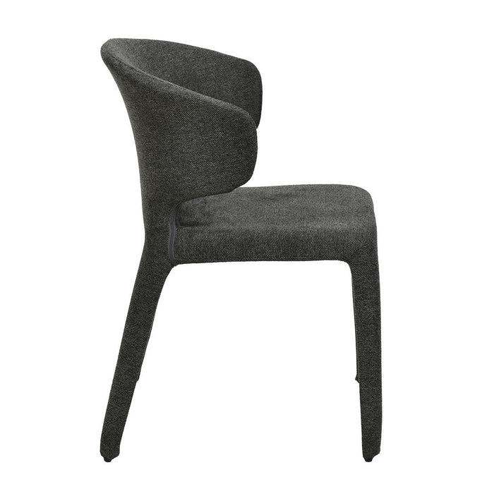 CDC8463-FH Fabric Dining Chair - Charcoal Grey (Set of 2)