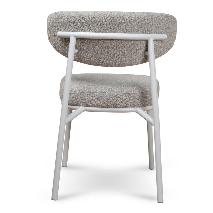 CDC8608-FHx2 White Dining Chair - Clay Grey (Set of 2)