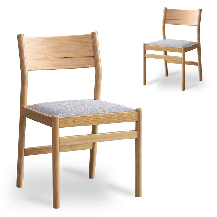 CDC8770-MAx2 Mirit Natural Dining Chair - Moon Grey (Set of 2)