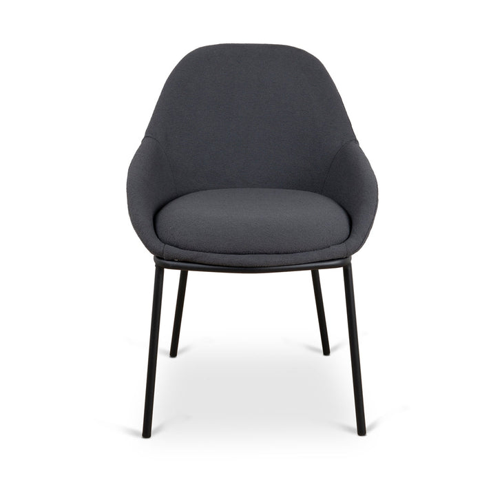 CDC8887-LF Fabric Dining Chair - Charcoal