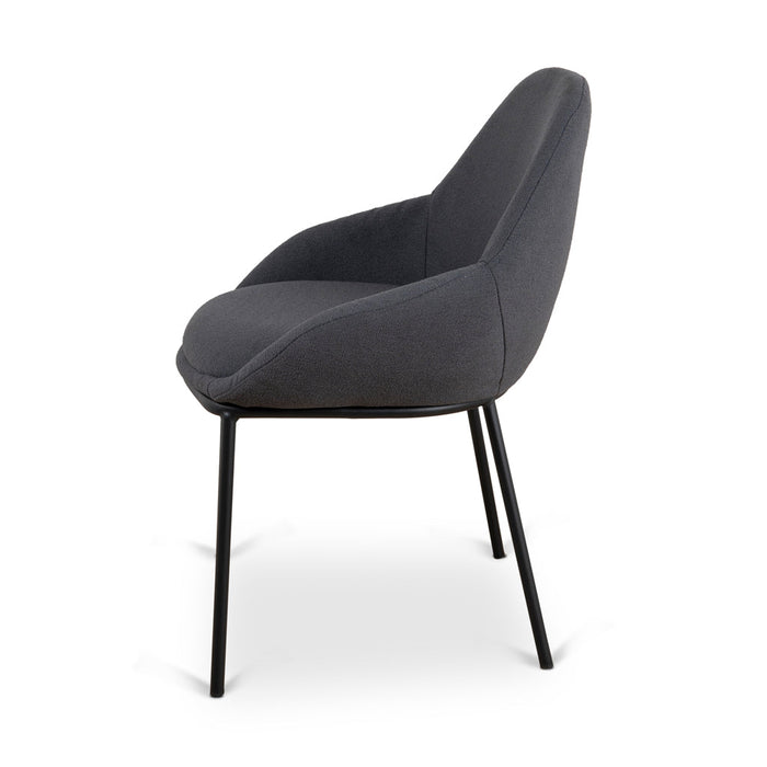 CDC8887-LF Fabric Dining Chair - Charcoal