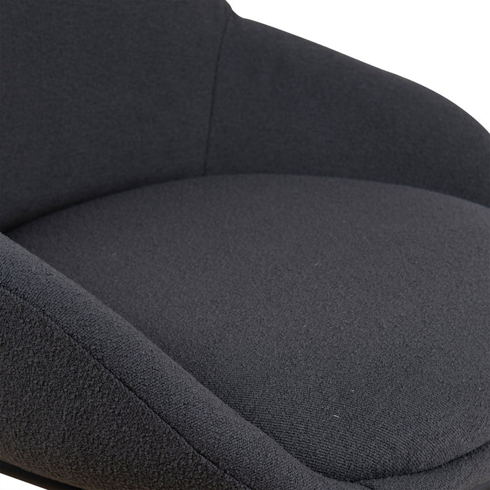 CDC8887-LF Fabric Dining Chair - Charcoal