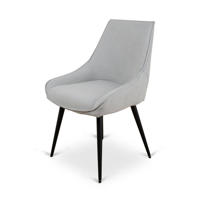 CDC8889-LF Fabric Dining Chair - Pale Grey