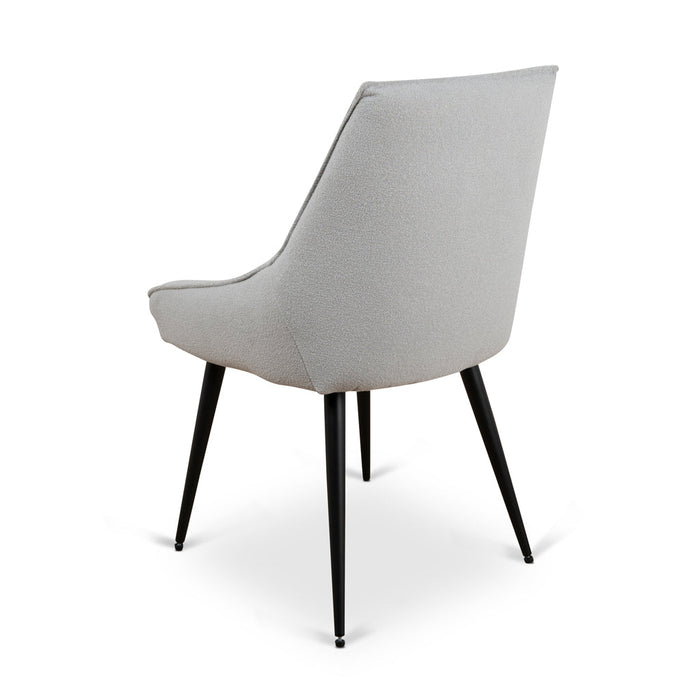 CDC8889-LF Fabric Dining Chair - Pale Grey