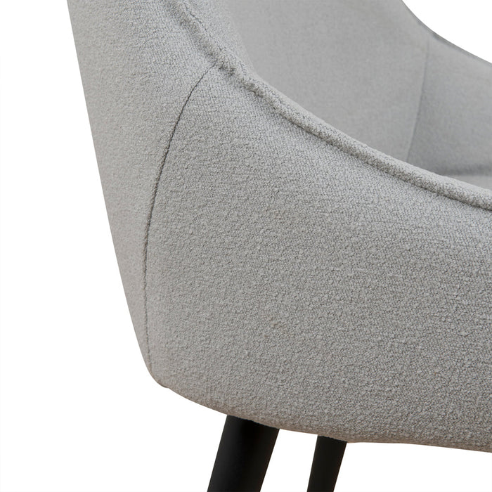 CDC8889-LF Fabric Dining Chair - Pale Grey