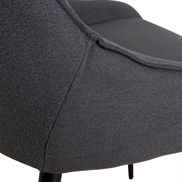 CDC8890-LF Fabric Dining Chair - Charcoal