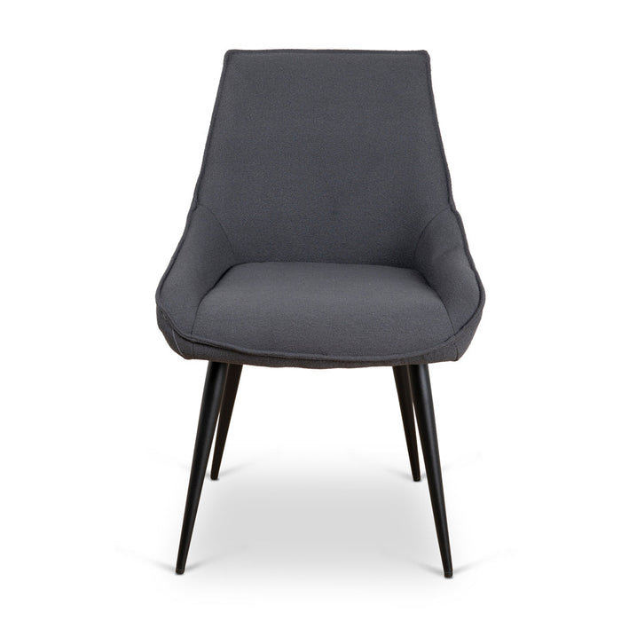 CDC8890-LF Fabric Dining Chair - Charcoal