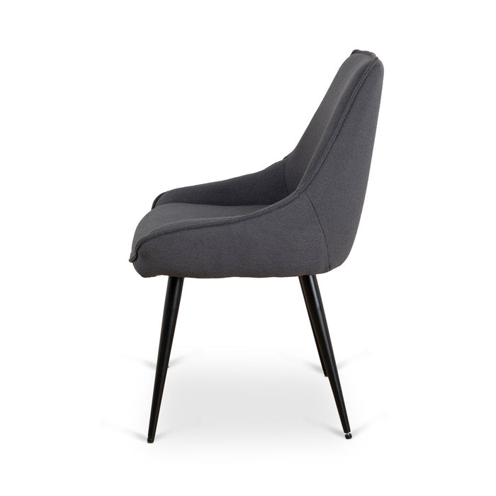 CDC8890-LF Fabric Dining Chair - Charcoal