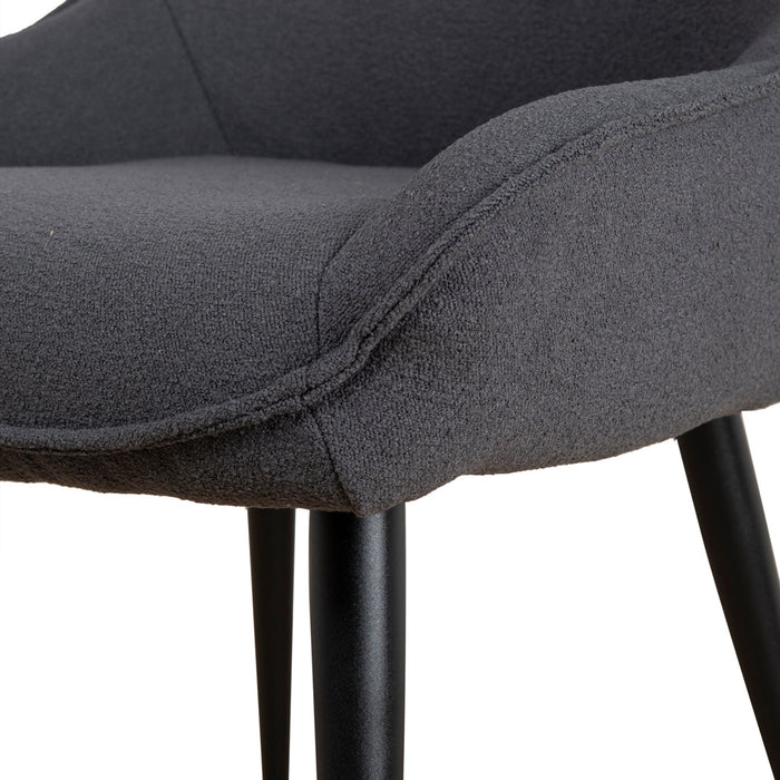 CDC8890-LF Fabric Dining Chair - Charcoal