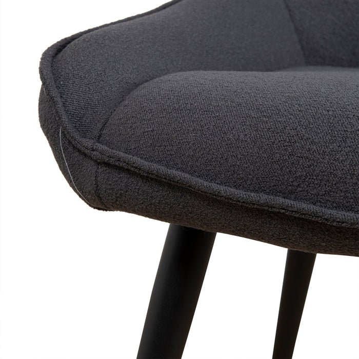 CDC8890-LF Fabric Dining Chair - Charcoal