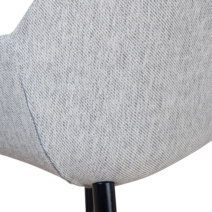 Set of 2 - Lynton Fabric Dining chair - Silver Grey