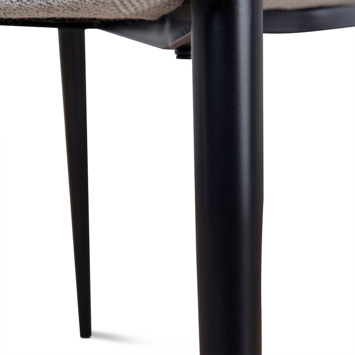 Set of 2 - Lynton Fabric Dining chair - Silver Grey