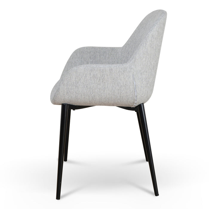 Fabric Dining chair - Silver Grey (Set of 2)