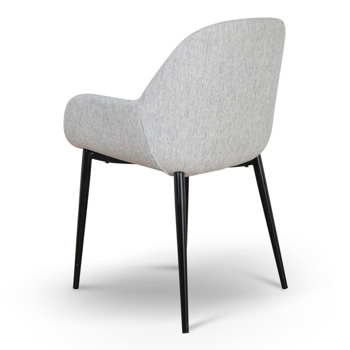 Set of 2 - Lynton Fabric Dining chair - Silver Grey