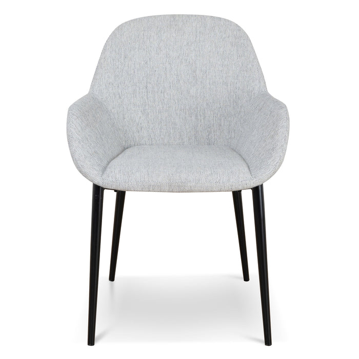 Fabric Dining chair - Silver Grey (Set of 2)