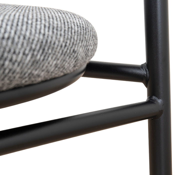 Set of 2 - Oneal Fabric Dining Chair - Lava Grey