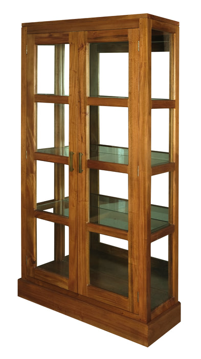 Paris Mirror Display Cabinet (Light Pecan)