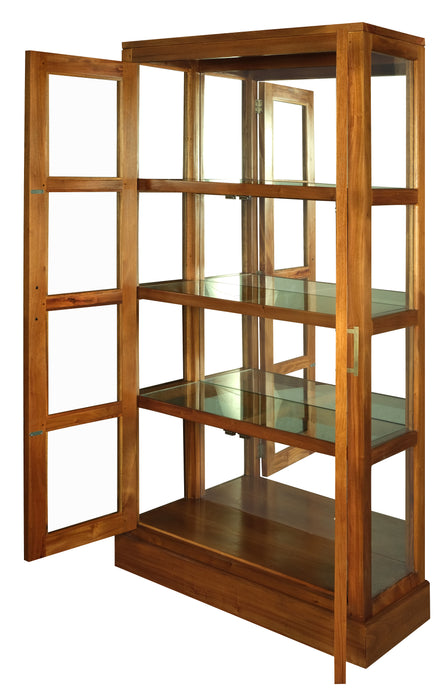 Paris Mirror Display Cabinet (Light Pecan)