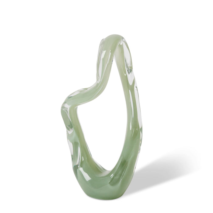 Hyder Sculpture - Sage/Clear, 35cm (H)