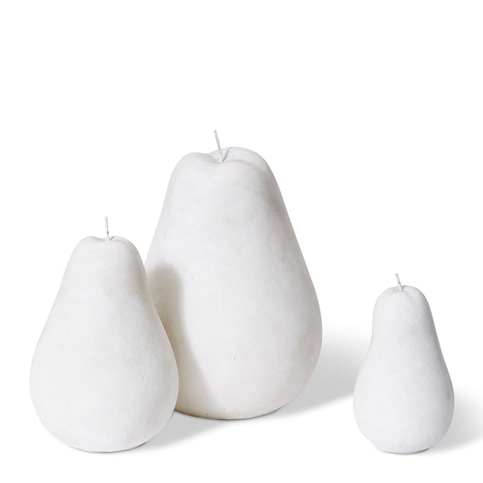 Pear Sculpture - White, 18cm (H)
