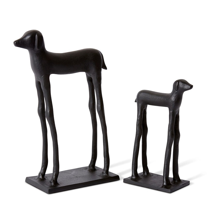 Deka Dog Sculpture - Black, 29cm (H)