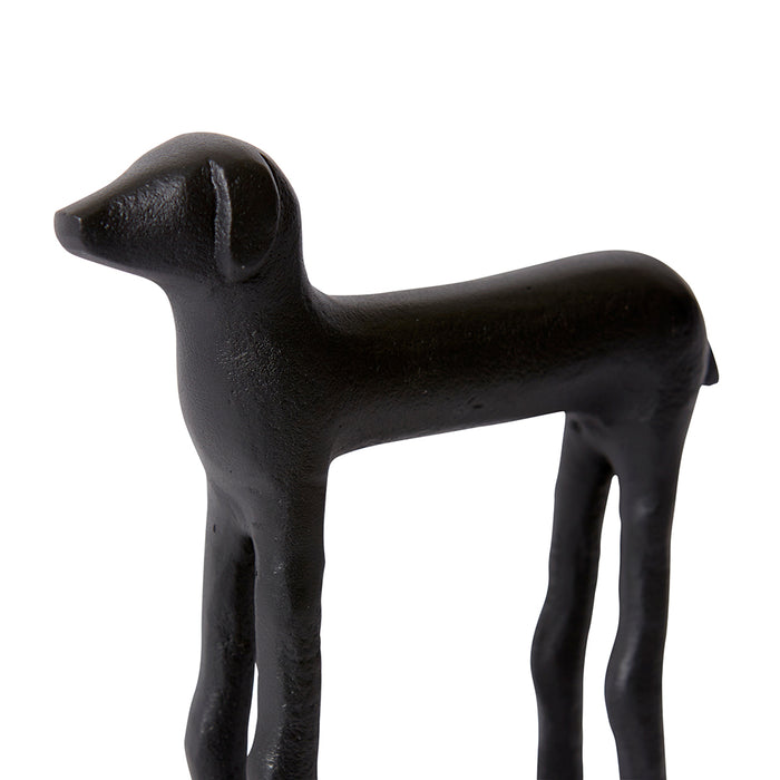 Deka Dog Sculpture - Black, 20cm (H)