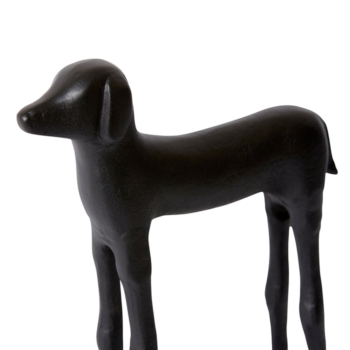 Deka Dog Sculpture - Black, 29cm (H)