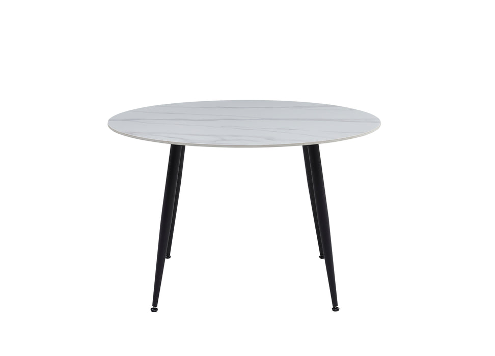 Daniel Dining Table Matte Snow White Ceramic