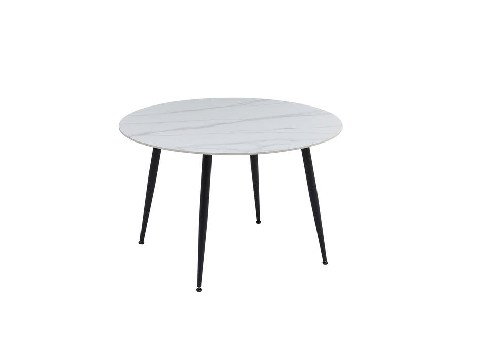 Daniel Dining Table Matte Snow White Ceramic