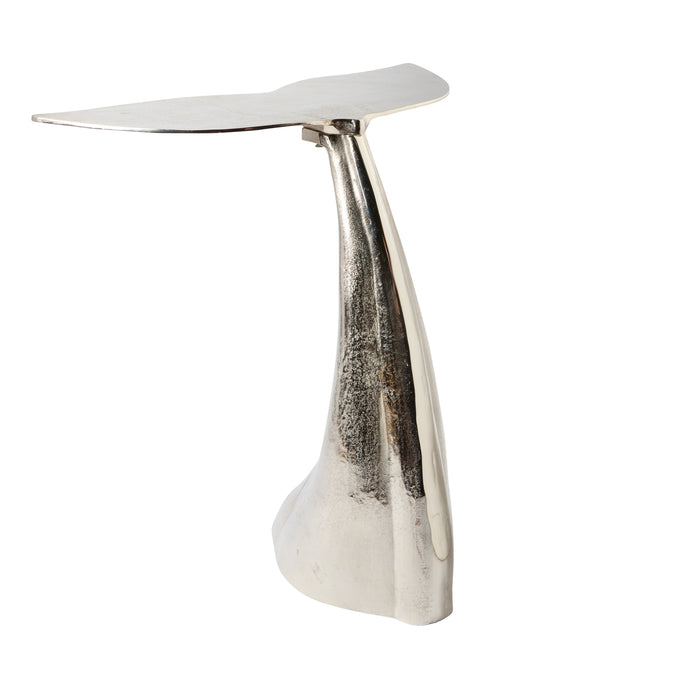 Whale Tail Side Table - Aluminium, 53cm W