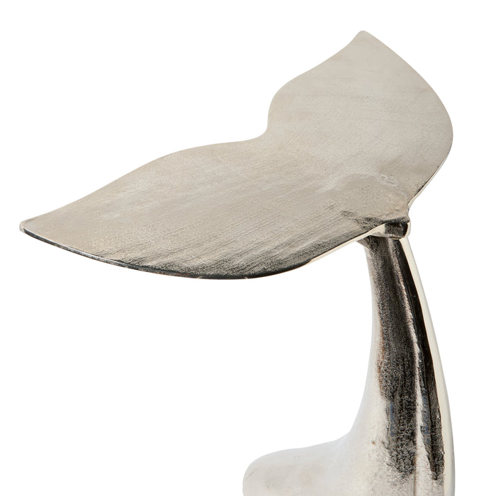 Whale Tail Side Table - Aluminium, 53cm W