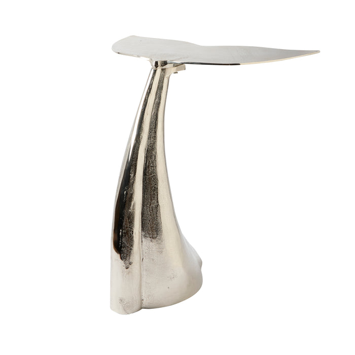 Whale Tail Side Table - Aluminium, 53cm W